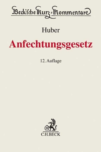 Buchcover und Innenansicht für das Buch: Anfechtungsgesetz (AnfG)