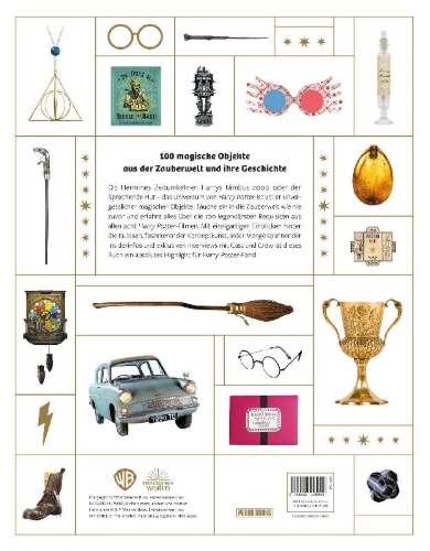 Buchcover und Innenansicht für das Buch: From the Films of Harry Potter: 100 Objects: The Most Iconic Props from the Movies