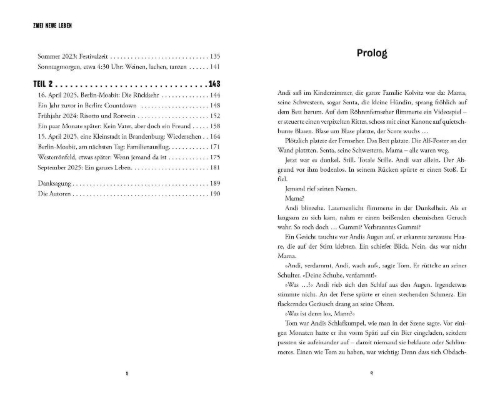 Buchcover und Innenansicht für das Buch: Zwei neue Leben