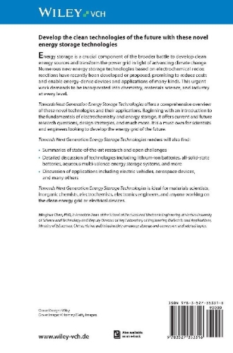 Buchcover und Innenansicht für das Buch: Towards Next Generation Energy Storage Technologies