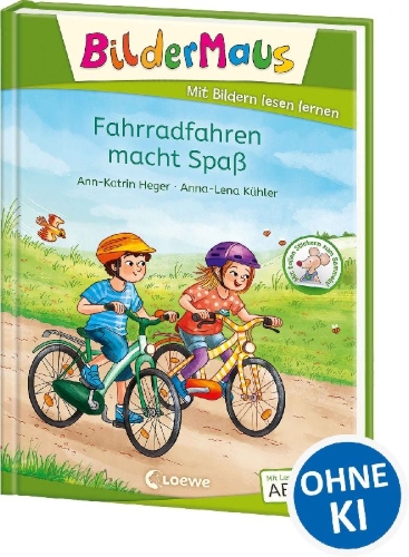 Buchcover und Innenansicht für das Buch: Bildermaus - Fahrradfahren macht Spaß