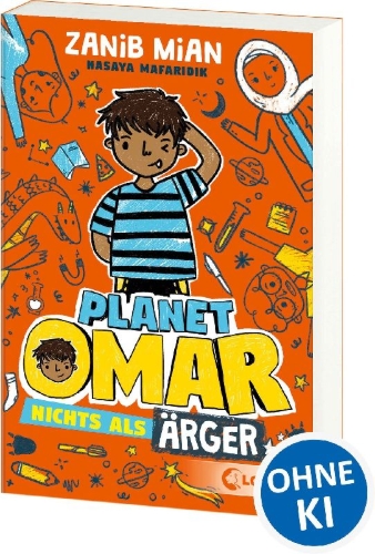 Buchcover und Innenansicht für das Buch: Planet Omar - Accidental Trouble Magnet