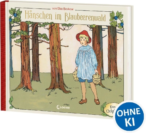 Buchcover und Innenansicht für das Buch: Hänschen im Blaubeerenwald