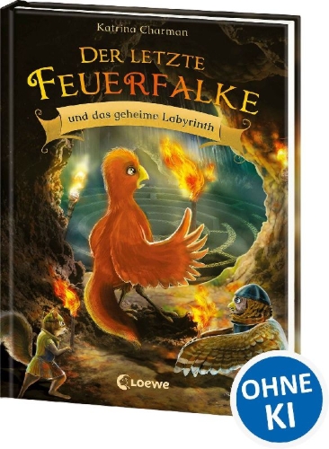 Buchcover und Innenansicht für das Buch: The Last Firehawk - The Secret Maze