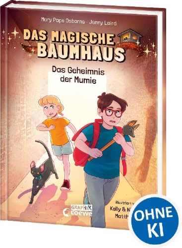 Buchcover und Innenansicht für das Buch: Das magische Baumhaus (Comic-Buchreihe, Band 3) - Das Geheimnis der Mumie