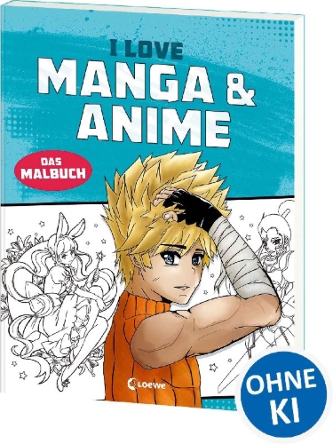 Buchcover und Innenansicht für das Buch: Manga Colouring Book