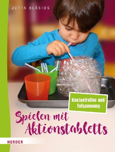 Buchcover und Innenansicht für das Buch: Spielen mit Aktionstabletts