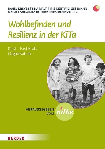 Buchcover und Innenansicht für das Buch: Wohlbefinden und Resilienz in der KiTa