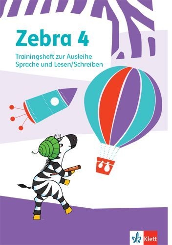 Buchcover und Innenansicht für das Buch: Zebra 4. Trainingsheft zur Ausleihe. Sprache und Lesen/Schreiben Klasse 4