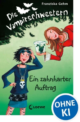 Buchcover und Innenansicht für das Buch: Die Vampirschwestern (Band 3) - Ein zahnharter Auftrag