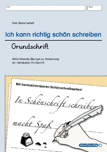 Buchcover und Innenansicht für das Buch: Ich kann richtig schön schreiben - Grundschrift
