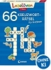 Buchcover und Innenansicht für das Buch: 66 Kreuzworträtsel für Erstleser - 1. Klasse (Blau)