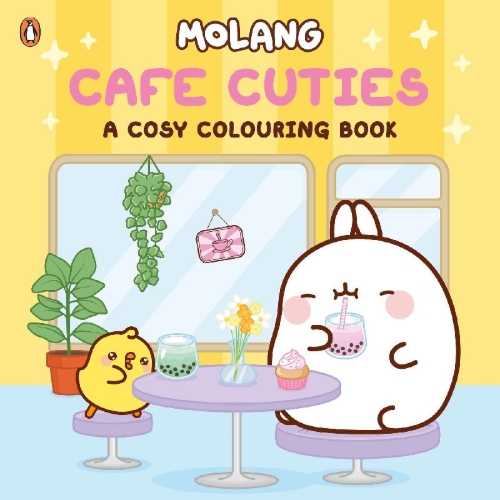 Buchcover und Innenansicht für das Buch: Molang: Cafe Cuties: A Cosy Colouring Book