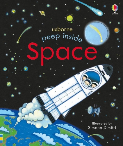 Buchcover und Innenansicht für das Buch: Peep Inside: Space