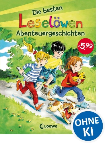 Buchcover und Innenansicht für das Buch: Leselöwen - Die besten Leselöwen-Abenteuergeschichten