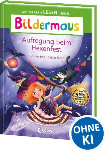 Buchcover und Innenansicht für das Buch: Bildermaus - Aufregung beim Hexenfest
