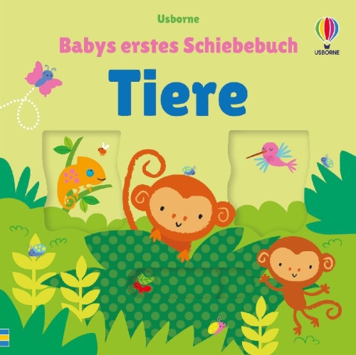 Buchcover und Innenansicht für das Buch: Babys erstes Schiebebuch: Tiere