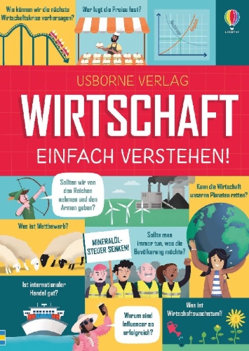 Buchcover und Innenansicht für das Buch: Wirtschaft - einfach verstehen!