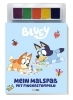 Buchcover und Innenansicht für das Buch: Bluey: Mein Malspaß mit Fingerstempeln