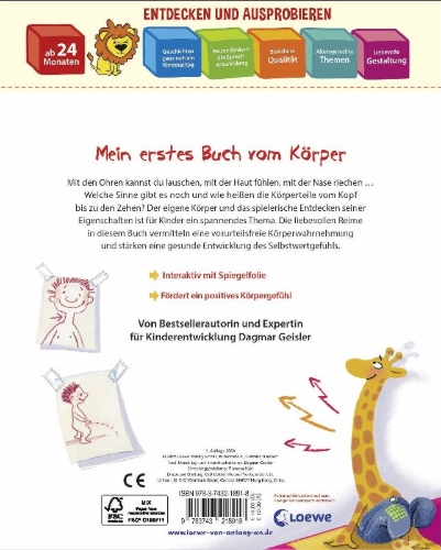 Buchcover und Innenansicht für das Buch: Ohren, Nase, Bauch - das hab ich auch!
