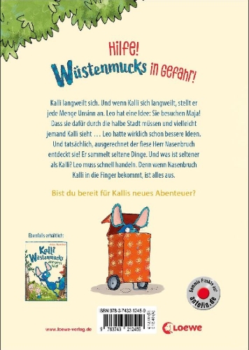 Buchcover und Innenansicht für das Buch: Kalli Wüstenmucks lebt gefährlich (Band 3)