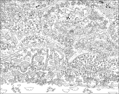 Buchcover und Innenansicht für das Buch: Mes 2 Posters Géants / Super Coloriages Gèants / Super Giant Coloring Books
