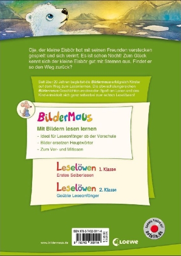 Buchcover und Innenansicht für das Buch: Bildermaus - Komm nach Hause, kleiner Eisbär