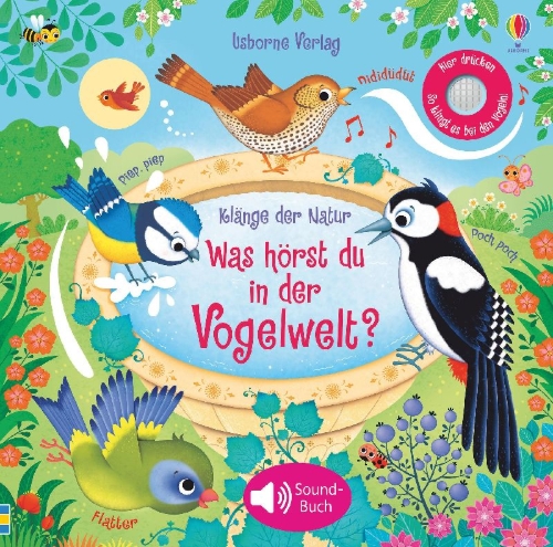 Buchcover und Innenansicht für das Buch: Klänge der Natur: Was hörst du in der Vogelwelt?