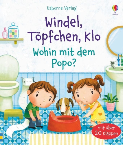 Buchcover und Innenansicht für das Buch: Windel, Töpfchen, Klo - Wohin mit dem Popo?