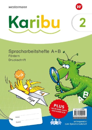 Buchcover und Innenansicht für das Buch: Karibu 2. Paket Spracharbeitshefte A+B Fördern