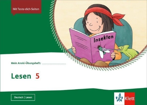 Buchcover und Innenansicht für das Buch: Mein Anoki-Übungsheft. Lesen 5