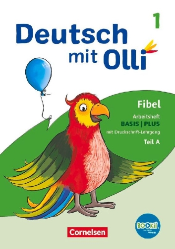 Buchcover und Innenansicht für das Buch: Deutsch mit Olli Erstlesen. 1. Schuljahr - Arbeitsheft Basis / Plus inkl. Druckschrift-Lehrgang