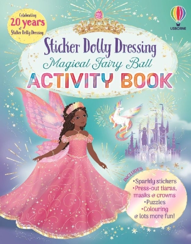 Buchcover und Innenansicht für das Buch: Sticker Dolly Dressing Magical Fairy Ball Activity Book