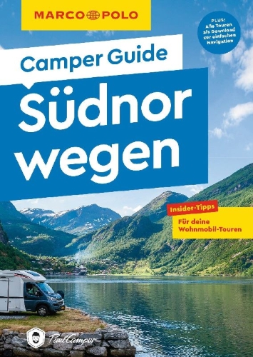 Buchcover und Innenansicht für das Buch: MARCO POLO Camper Guide Südnorwegen