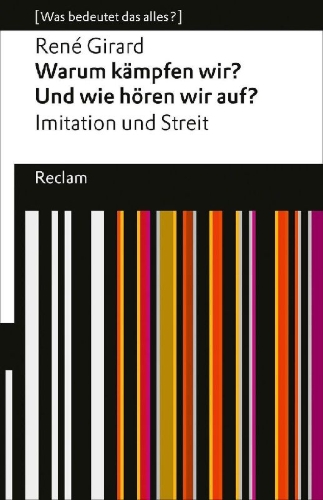 Buchcover und Innenansicht für das Buch: Warum kämpfen wir? Und wie hören wir auf? Imitation und Streit