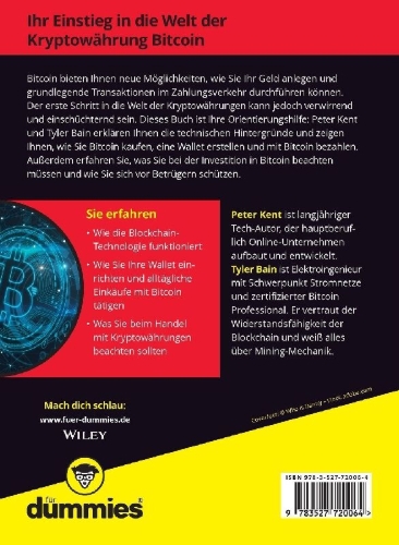 Buchcover und Innenansicht für das Buch: Bitcoin für Dummies