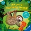 Buchcover und Innenansicht für das Buch: Play+ Are you a monkey like me?