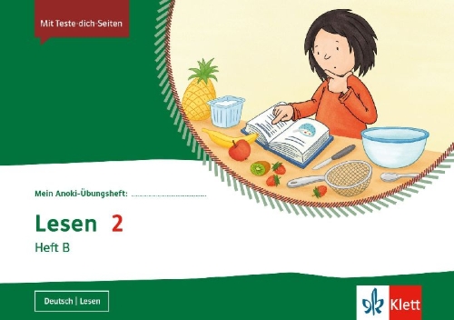 Buchcover und Innenansicht für das Buch: Mein Anoki-Übungsheftt. Lesen 2. Heft B. Übungsheft Klasse 2