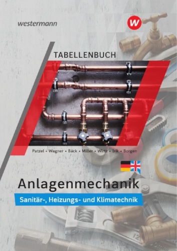 Buchcover und Innenansicht für das Buch: Anlagenmechanik für Sanitär-, Heizungs- und Klimatechnik