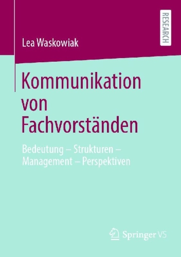 Buchcover und Innenansicht für das Buch: Kommunikation von Fachvorständen