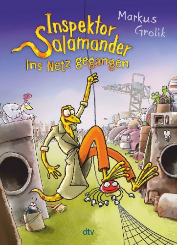 Buchcover und Innenansicht für das Buch: Inspektor Salamander - Ins Netz gegangen