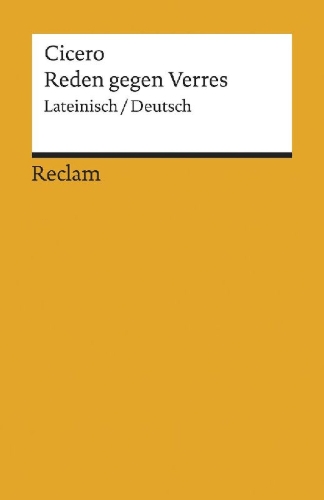 Buchcover und Innenansicht für das Buch: Reden gegen Verres. Gesamtausgabe
