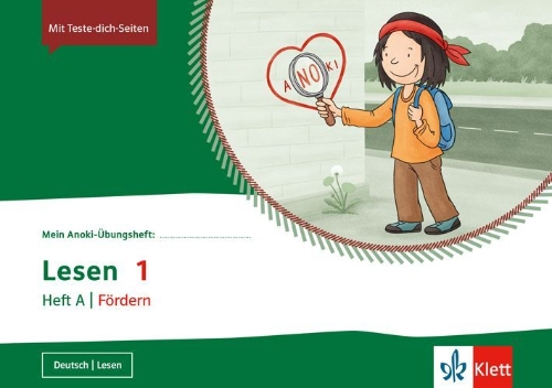 Buchcover und Innenansicht für das Buch: Mein Anoki-Übungsheft. Lesen 1. Heft A | Fördern. Übungsheft Klasse 1