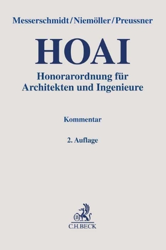 Buchcover und Innenansicht für das Buch: Honorarordnung für Architekten und Ingenieure