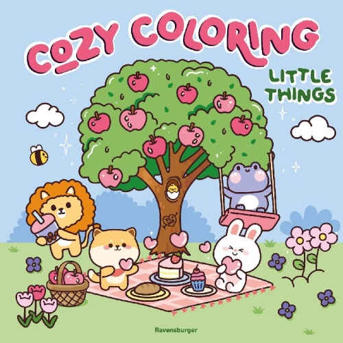 Buchcover und Innenansicht für das Buch: Cosy Colouring: Little Things
