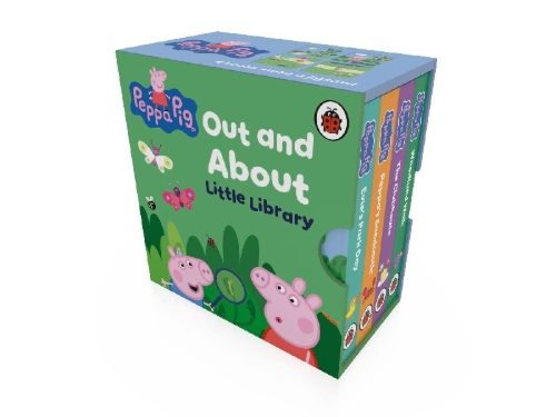 Buchcover und Innenansicht für das Buch: Peppa Pig: Out and About Little Library