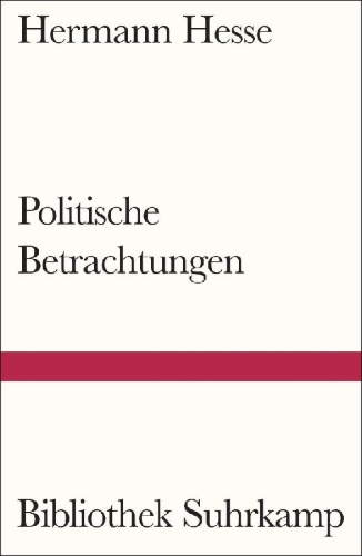 Buchcover und Innenansicht für das Buch: Politische Betrachtungen