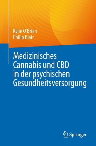 Buchcover und Innenansicht für das Buch: Medizinisches Cannabis und CBD in der psychischen Gesundheitsversorgung