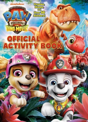 Buchcover und Innenansicht für das Buch: Paw Patrol: The Dino Movie: Official Activity Book