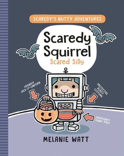 Buchcover und Innenansicht für das Buch: Scaredy Squirrel Scared Silly